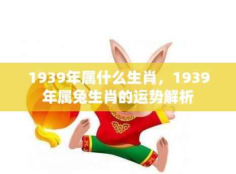 1939年属兔运势解析，生肖兔的运势与命运探索